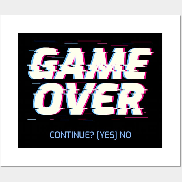 game Over Wall Art by Internal Glow